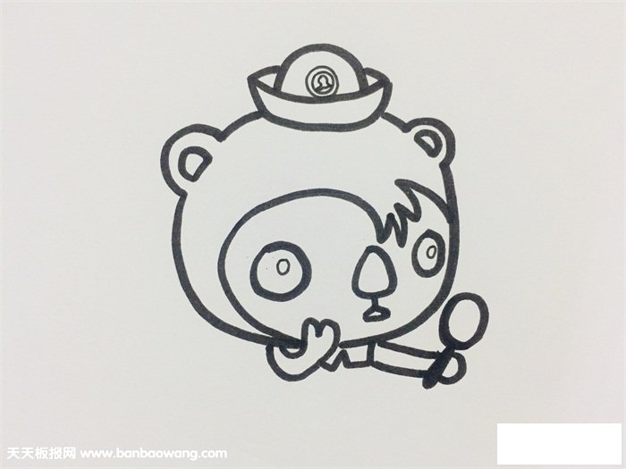 谢灵通简笔画步骤