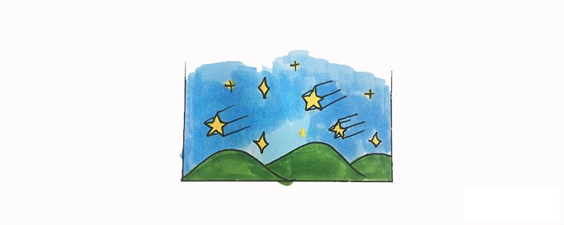 怎么画流星雨