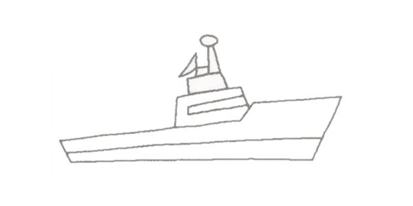 军舰简笔画图片