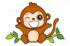 点点猴简笔画教程