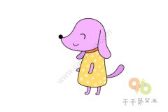 乖巧的狗狗简笔画步骤图