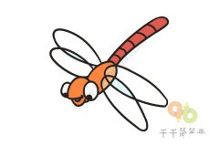 儿童简笔画步骤图之蜻蜓