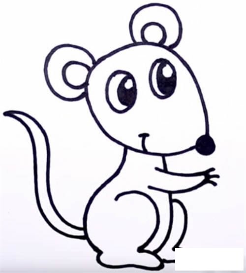 小老鼠怎么画简笔画