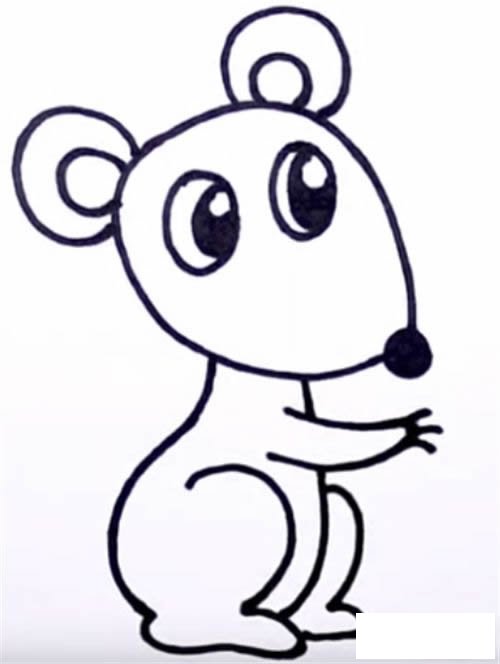 小老鼠怎么画简笔画