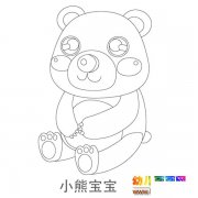 儿童简笔画图片：小熊猫宝宝