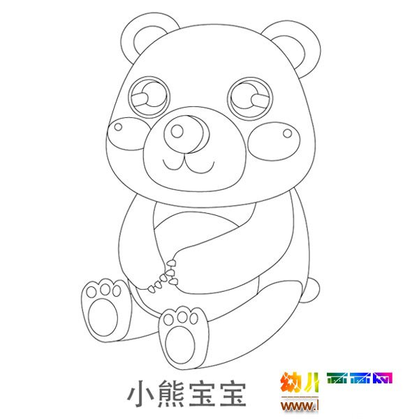 儿童简笔画图片：小熊猫宝宝
