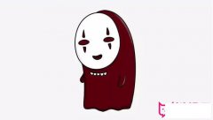 无脸男卡通简笔画教程，只愿默默陪着你