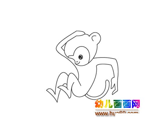 一只小猴子的简笔画