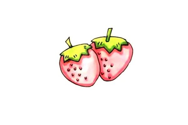 草莓简笔画步骤图