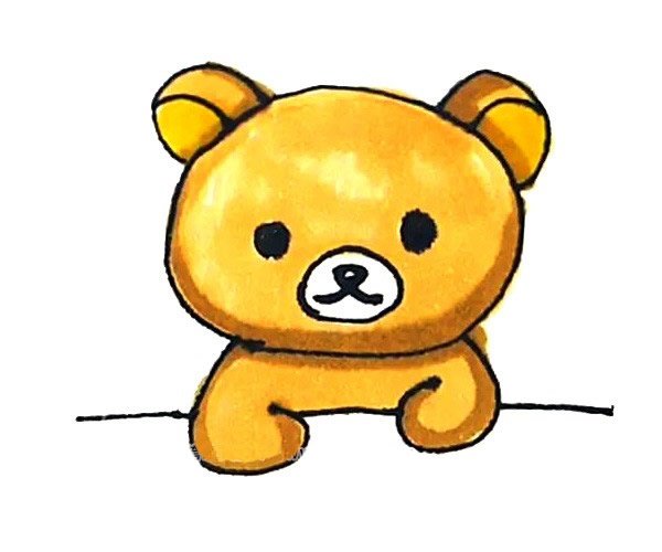 轻松熊简笔画步骤教程
