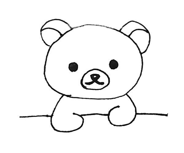轻松熊简笔画步骤教程