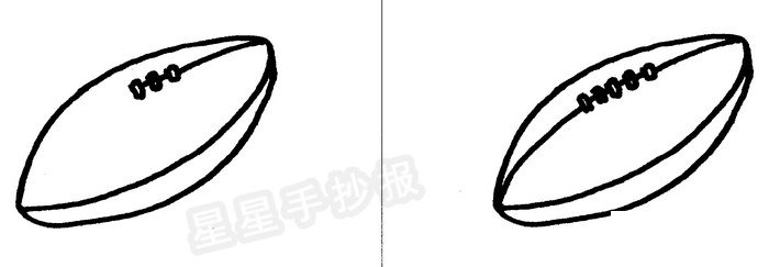 橄榄球简笔画