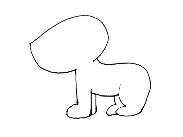儿童学画小黄狗简笔画步骤教程
