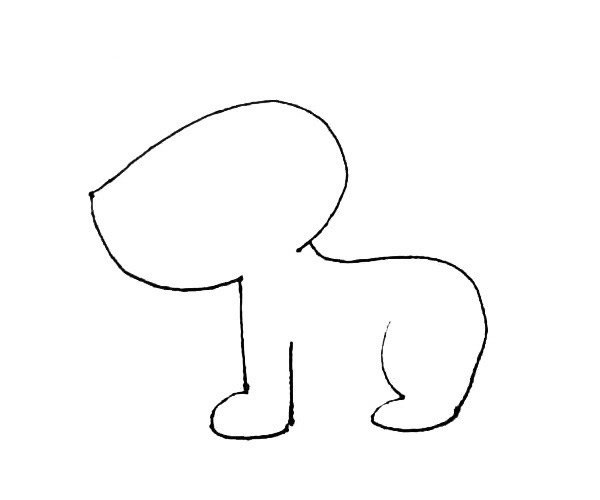 儿童学画小黄狗简笔画步骤教程
