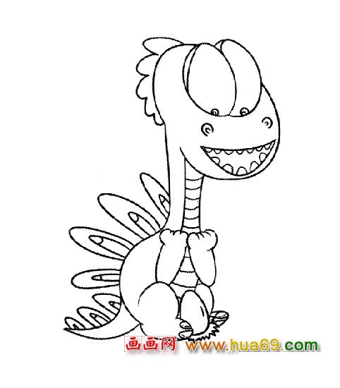 简笔画：兴奋的恐龙1