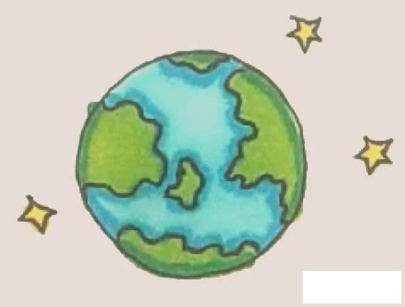 地球简笔画