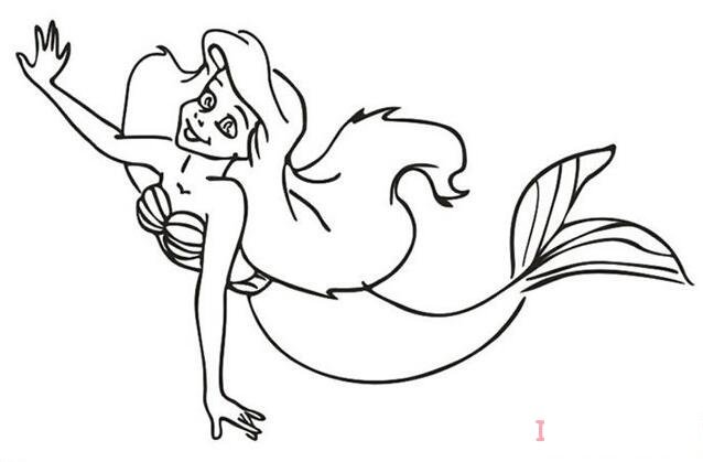 美人鱼素描怎么画简单易学_美人鱼简笔画图片