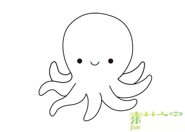 卡通章鱼简笔画图片