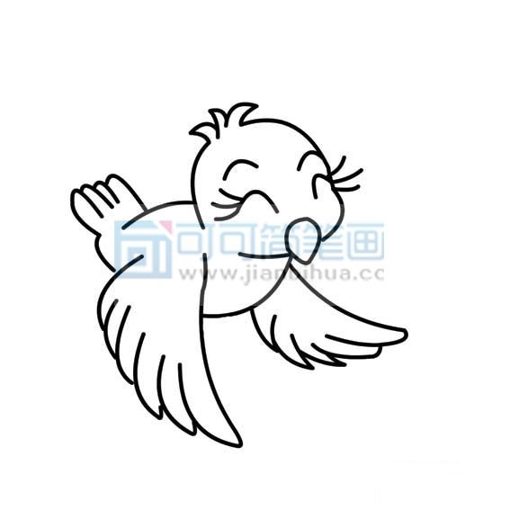 飞翔的小鸟画法