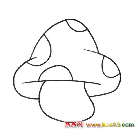 植物简笔画：洋蘑菇6