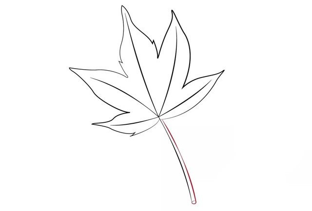 秋天枫叶简笔画