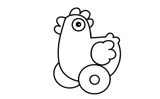 玩具小鸡物品简笔画步骤图片大全