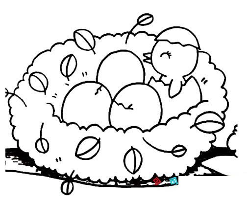 小鸡破壳简笔画
