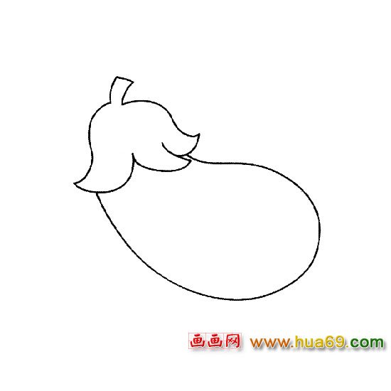 蔬菜简笔画：茄子1