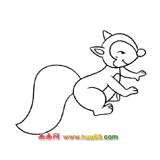 简笔画【调皮的小松鼠】3