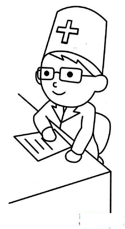 医院大夫简笔画图片