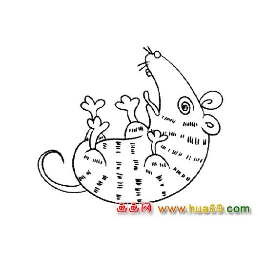 简笔画：老鼠晕了2