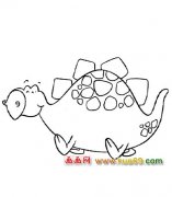 奔跑的恐龙（简笔画）3