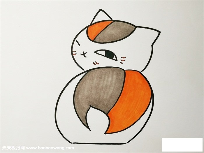 猫咪老师简笔画过程