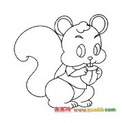 松鼠简笔画：松鼠宝宝5