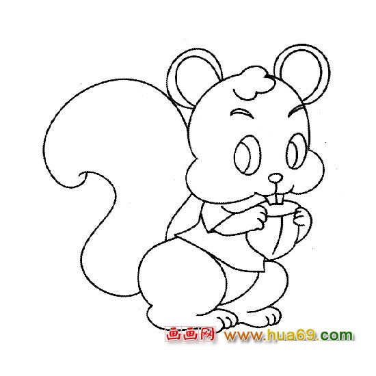 松鼠简笔画：松鼠宝宝5