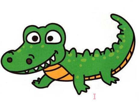 幼儿园鳄鱼简笔画 涂颜色鳄鱼怎么画
