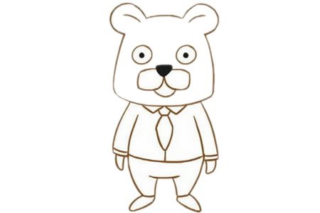 卡通豹子简笔画图片步骤三