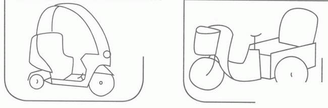 三轮摩托车简笔画