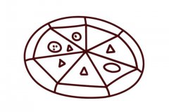 美食披萨简笔画简单画法图片