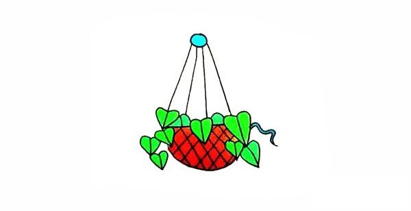 绿萝吊兰简笔画