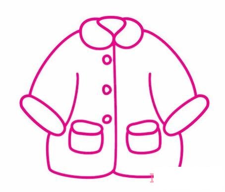 儿童服外套的画法步骤图 外套简笔画图片
