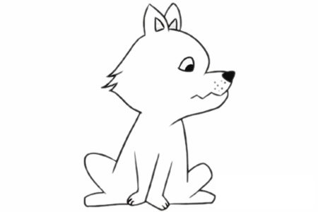 大灰狼简笔画图片