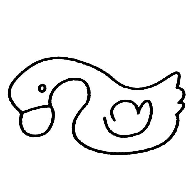 鸭子动物简笔画步骤图片大全四