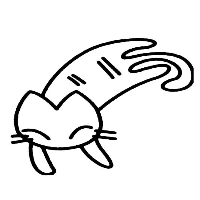 卡通小猫动物简笔画步骤图片大全