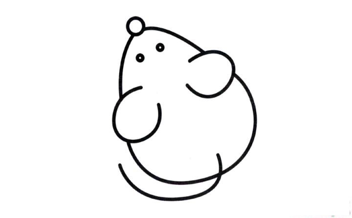 彩色简笔画老鼠的图片教程