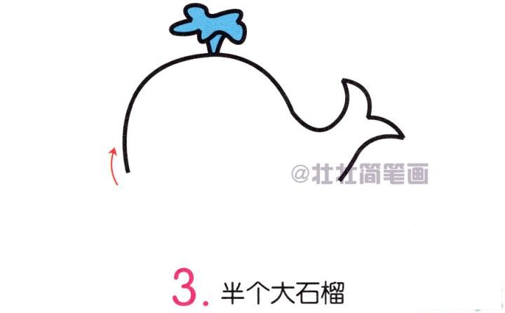 鲸鱼简笔画画法_怎么画鲸鱼的简笔画