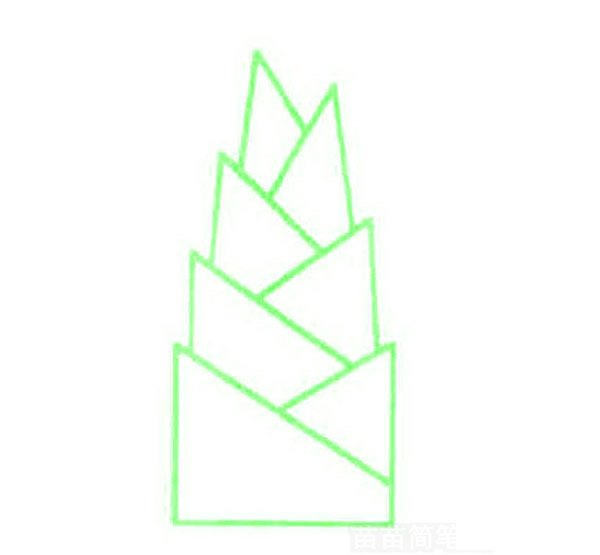 竹笋简笔画怎么画