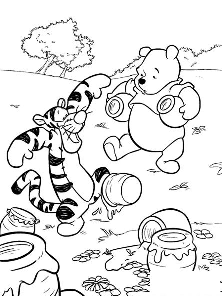 小熊维尼有很多蜂蜜简笔画