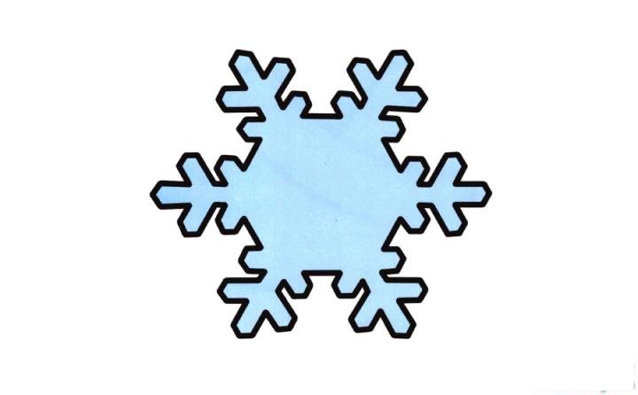 彩色简笔画雪花的图片教程