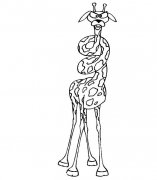 长颈鹿动物简笔画步骤图片大全六